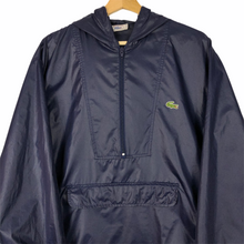 Load image into Gallery viewer, Vintage Dark Navy Lacoste Izod Half Zip Cagoule - Large (L) PTP 25.25&quot;
