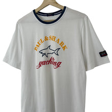 Load image into Gallery viewer, Paul and Shark White Short Sleeved Logo T-Shirt - Medium (M) PTP 20&quot;
