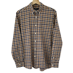 Aquascutum House Check Long Sleeved Shirt - Medium (M) PTP 20"