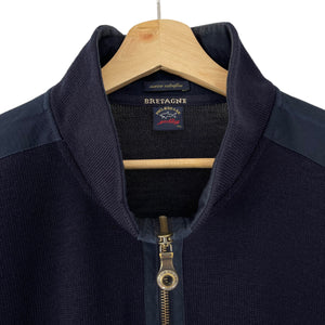 Paul and Shark Navy Bretagne Half Zip Jumper - Six Extra Large (6XL) PTP 30"