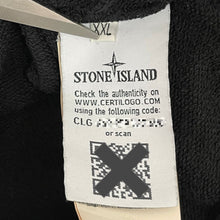 Load image into Gallery viewer, Stone Island Black Crew Neck Logo Sweater - Double Extra Large (XXL) PTP 24&quot;
