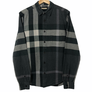 Burberry Brit Grey Nova Check Long Sleeved Shirt - Medium (M) PTP 20.5"