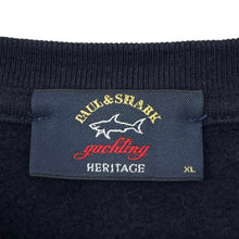 Load image into Gallery viewer, Paul and Shark Navy Embroidered Logo Crew Neck Sweater - Extra Large (XL) PTP 23.25&quot;
