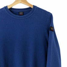 Load image into Gallery viewer, Paul and Shark Blue Logo Crew Neck Sweater - Medium (M) PTP 20&quot;
