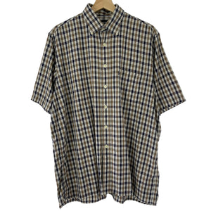 Aquascutum House Check Short Sleeved Shirt - Large (L) PTP 24.25"