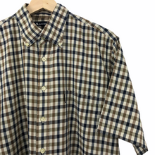 Load image into Gallery viewer, Aquascutum House Check Short Sleeved Shirt - Large (L) PTP 24.5&quot;
