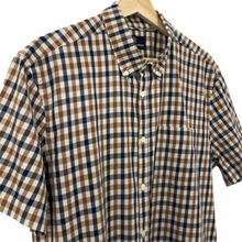 Load image into Gallery viewer, Aquascutum House Check Short Sleeved Shirt - Extra Large (XL) PTP - 22.5&quot;
