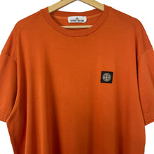 Load image into Gallery viewer, Stone Island Orange Short Sleeved Logo T-Shirt - Double Extra Large (XXL) PTP 24.5&quot;
