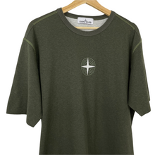 Load image into Gallery viewer, Stone Island Olive Short Sleeved Logo T-Shirt - Large (L) PTP 22.5&quot;
