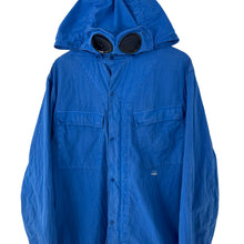 Load image into Gallery viewer, C.P Company Blue Goggle Hooded Overshirt - Triple Extra Large (XXXL) PTP 26&quot;
