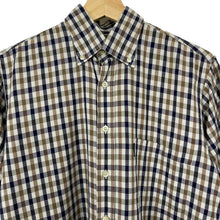 Load image into Gallery viewer, Aquascutum House Check Short Sleeved Shirt - Small (S) PTP 21.5&quot;
