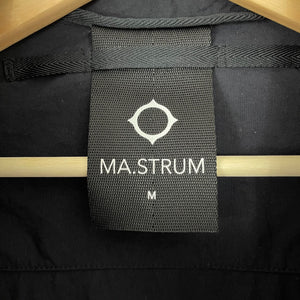 Ma.Strum Black Button Up Multi Pocket Overshirt - Medium (M) PTP 23.5"