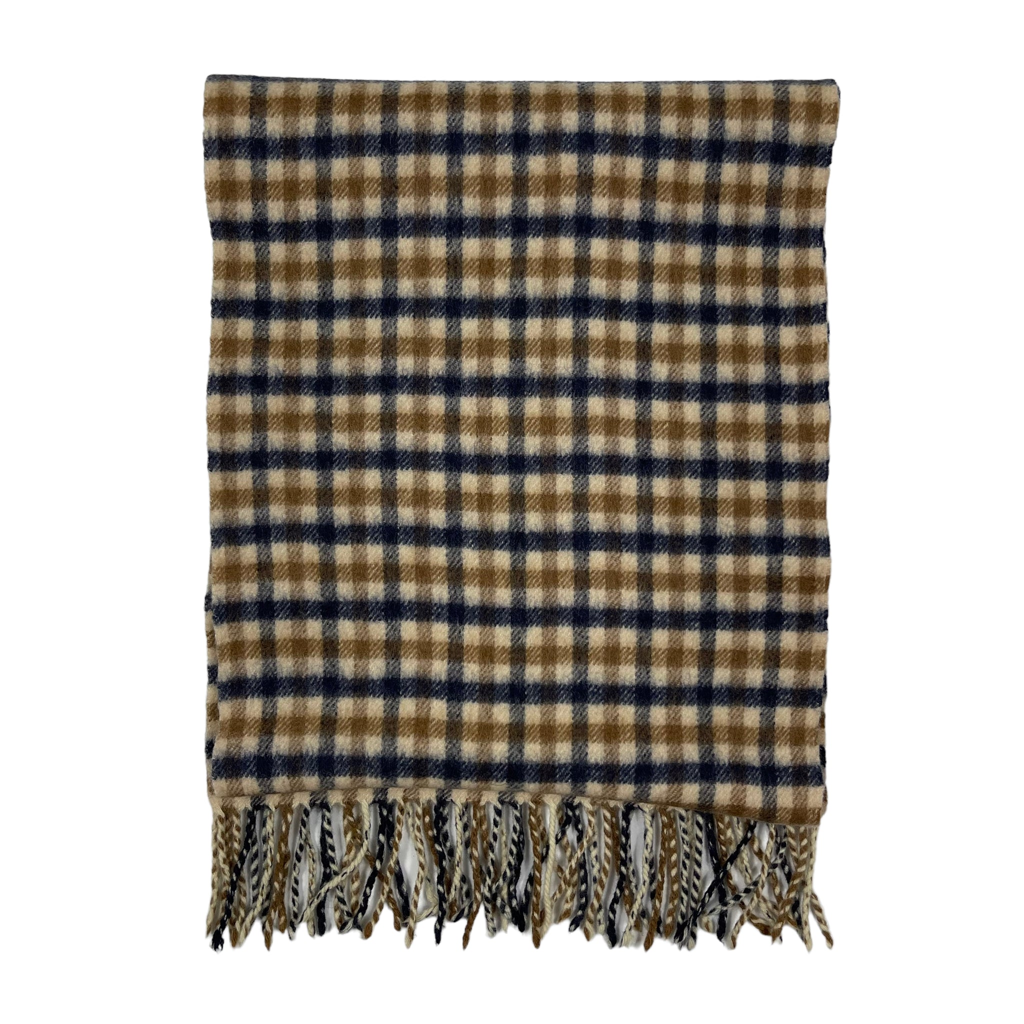 Aquascutum Classic House Check Lambswool Cashmere Scarf One