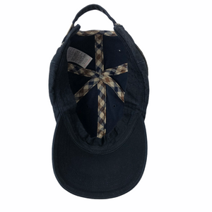 Aquascutum Navy Check Logo Cap - One Size Fits All