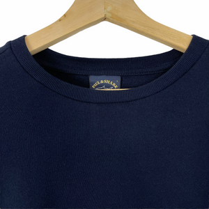 Paul and Shark Navy Logo Crew Neck Sweater - Large (L) PTP 23"