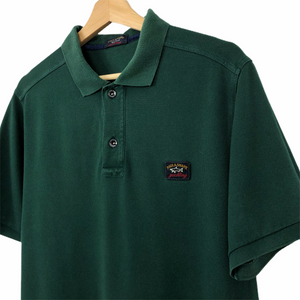 Paul and Shark Dark Green Short Sleeved Polo - Large (L) PTP 21.5"