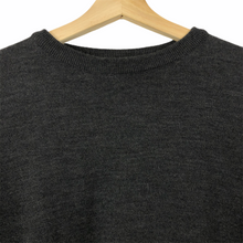 Load image into Gallery viewer, Paul and Shark Grey 100% Wool Crew Neck Logo Sweater - Medium (M) PTP 22.75&quot;
