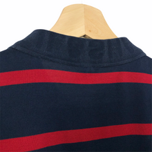 Load image into Gallery viewer, Paul and Shark Navy / Red Striped Short Sleeved Polo - Large (L) PTP 21&quot;
