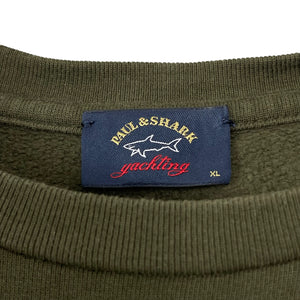 Paul and Shark Khaki Crew Neck Sweater - Extra Large (XL) PTP 22.25"