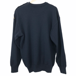 Paul and Shark Navy Bretagne 100% Wool Crew Neck Sweater - Medium (M) PTP 23"