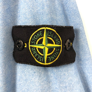 Stone Island Blue Zip / Button Up Sweater - Extra Large (XL) PTP 25"