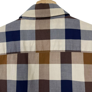 Aquascutum Block Check Long Sleeved Shirt - Medium (M) PTP 20.5"