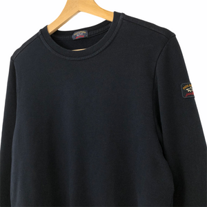 Paul and Shark Navy Crew Neck Logo Sweater - Medium (M) PTP 20"