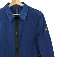 Load image into Gallery viewer, Paul and Shark Blue Nylon Shimmer Overshirt - Medium (M) PTP 21.25&quot;
