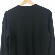 Load image into Gallery viewer, Paul and Shark Black 100% Wool Crew Neck Sweater - Medium (M) PTP 19.5&quot;
