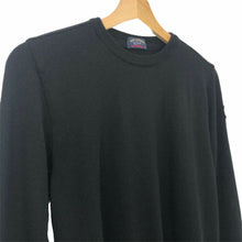 Load image into Gallery viewer, Paul and Shark Black 100% Wool Crew Neck Sweater - Medium (M) PTP 19.5&quot;
